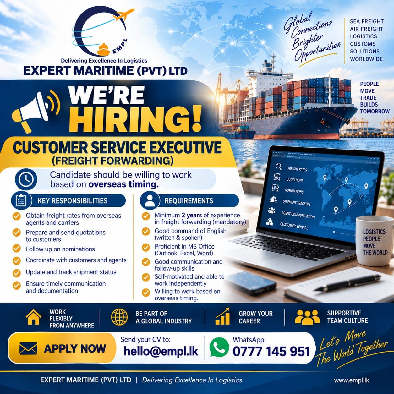 Customer Service Executive - Freight Forwarding